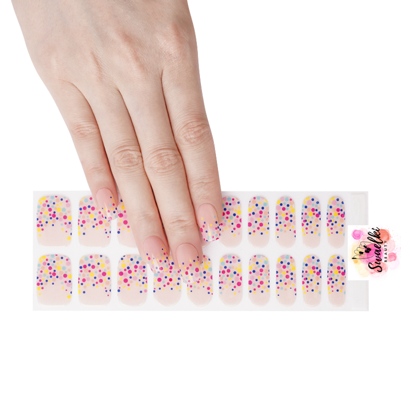 Polka Dot Semicured Gel Nail Stickers