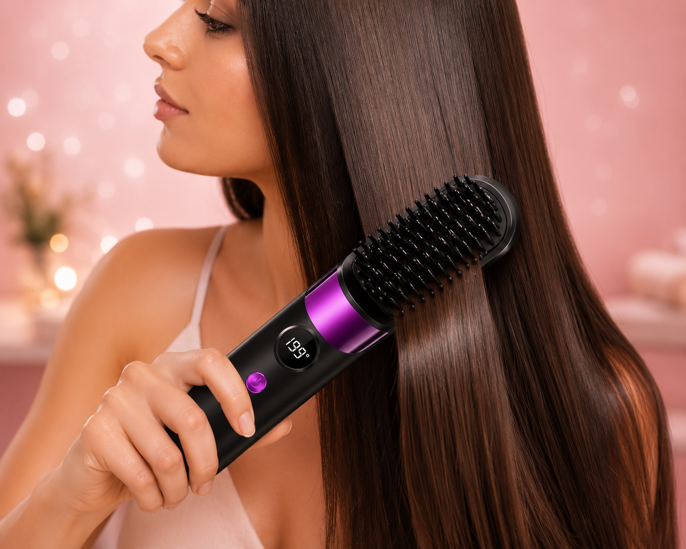 2-in-1 Curl & Straightening Hair Brush