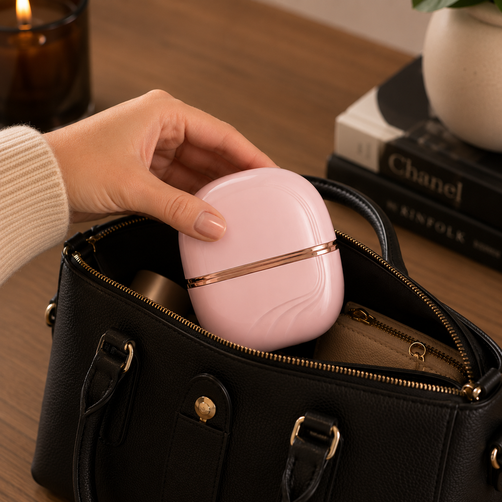 Mini Portable Hair Straightener Comb – Cordless Ceramic Hair Brush