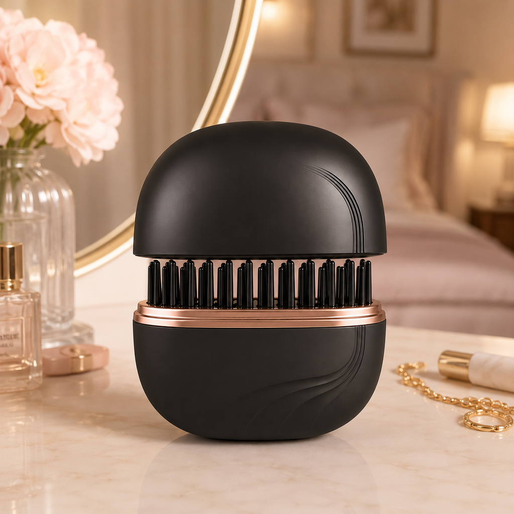 Mini Portable Hair Straightener Comb – Cordless Ceramic Hair Brush